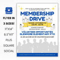 back to school big shoes to fill volunteer recruitment flyer poster sign set for school pto pta ptc membership drive